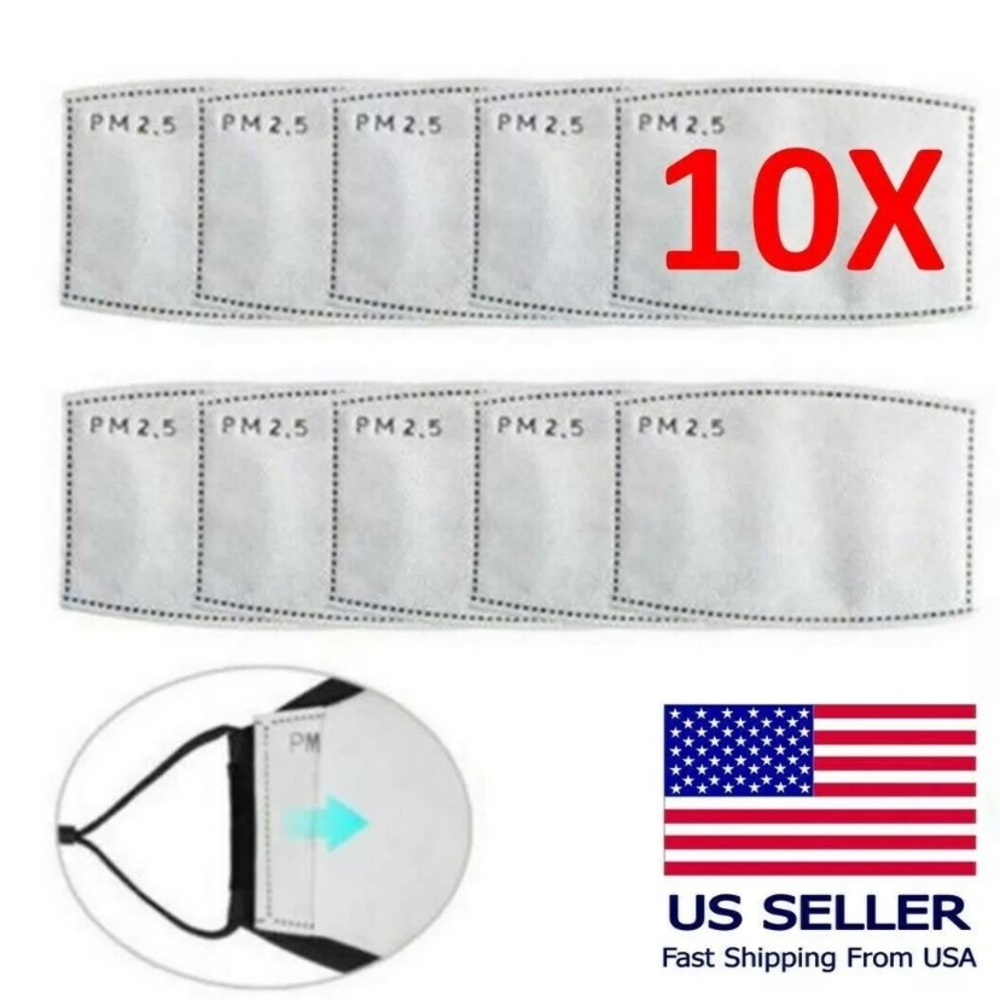 10 Pack PM2.5 Activated Carbon  Face Mask